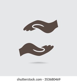 Hand icon, vector illustration
