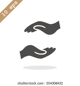 Hand icon, vector illustration