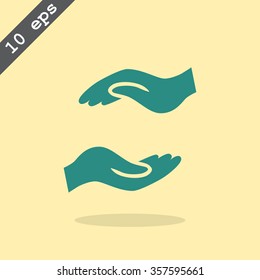 Hand icon, vector illustration