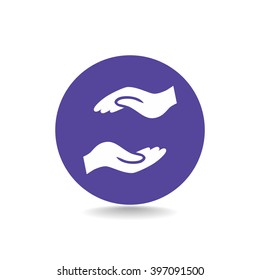 Hand icon, vector illustration