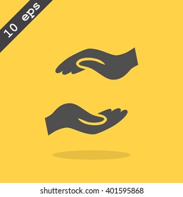 Hand icon, vector illustration