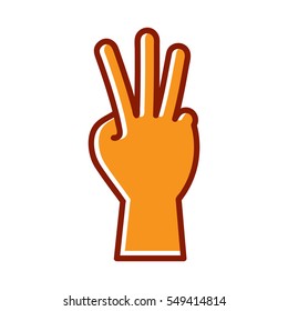Hand icon, vector illustration