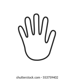 Hand, icon. Vector illustration