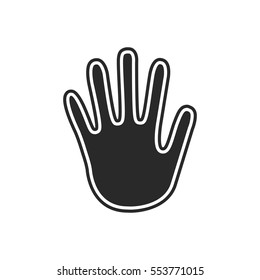 Hand, icon. Vector illustration