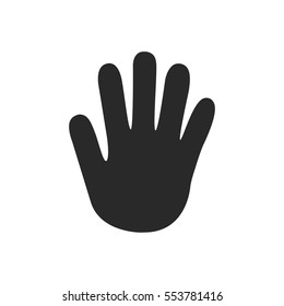 Hand, icon. Vector illustration