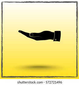 Hand icon, vector illustration.