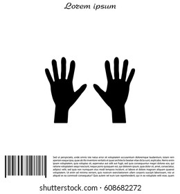 Hand icon vector. vector illustration