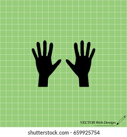 Hand icon vector. vector illustration
