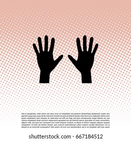 Hand icon vector. vector illustration
