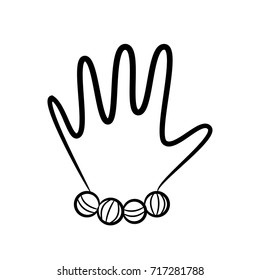 Hand icon. Vector illustration