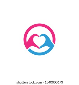 hand icon Vector Illustration design Logo template