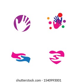 hand icon Vector Illustration design Logo template