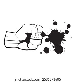 Plantilla de diseño de Ilustración vectorial de icono de mano