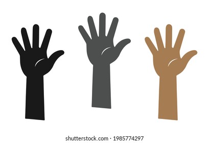 hand icon, vector illustration. EPS 10