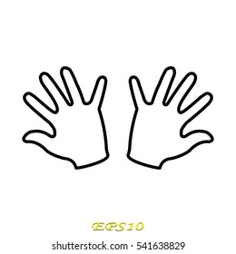 hand, icon, vector illustration EPS 10