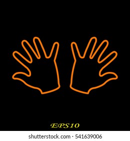 hand, icon, vector illustration EPS 10