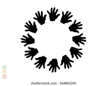 hand, icon, vector illustration eps10