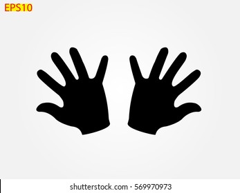hand, icon, vector illustration eps10