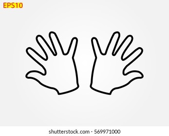 hand, icon, vector illustration eps10