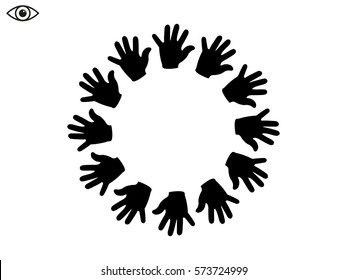 hand, icon, vector illustration eps10