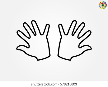 hand, icon, vector illustration eps10