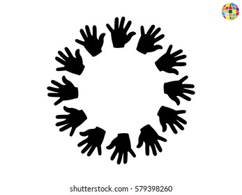hand, icon, vector illustration eps10