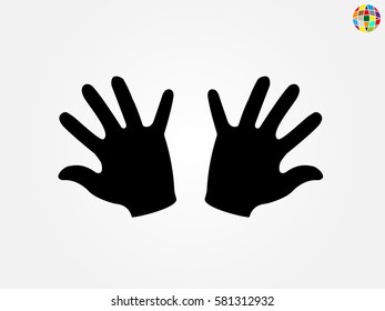 hand, icon, vector illustration eps10