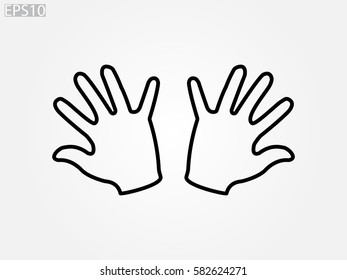hand, icon, vector illustration eps10
