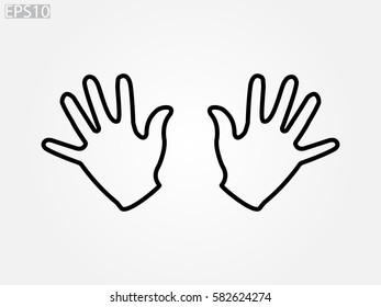 hand, icon, vector illustration eps10