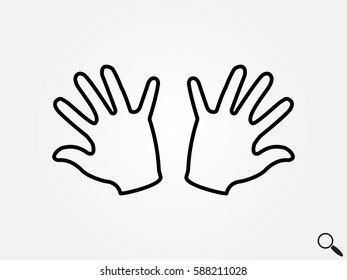 hand, icon, vector illustration eps10
