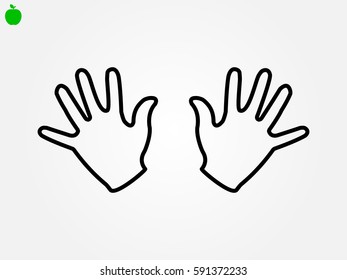 hand, icon, vector illustration eps10