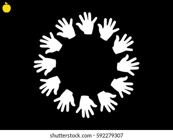 hand, icon, vector illustration eps10
