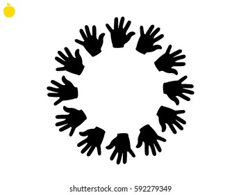 hand, icon, vector illustration eps10