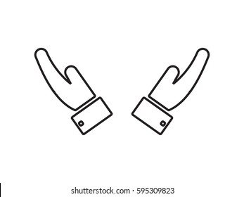 hand, icon, vector illustration eps10 gift, icon, vector illustration