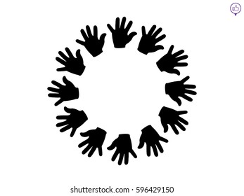 hand, icon, vector illustration eps10