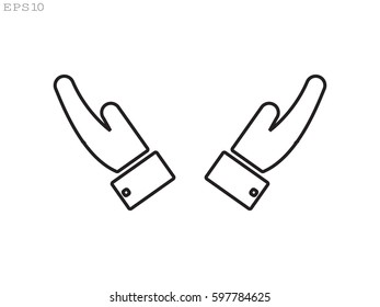 hand, icon, vector illustration eps10 gift, icon, vector illustration
