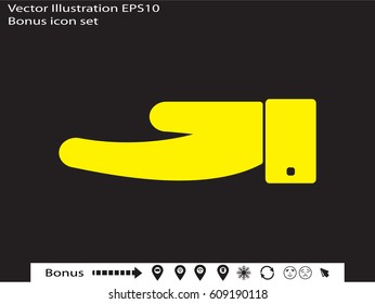 hand, icon, vector illustration eps10 gift, icon, vector illustration