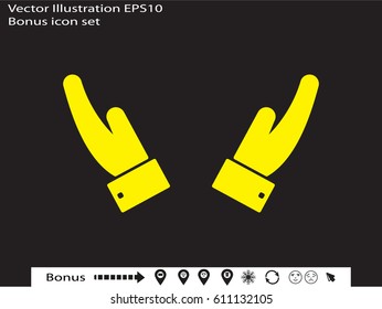 hand, icon, vector illustration eps10 gift, icon, vector illustration
