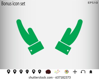 hand, icon, vector illustration eps10 gift, icon, vector illustration