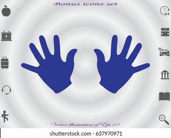 hand, icon, vector illustration eps10