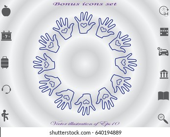 hand, icon, vector illustration eps10