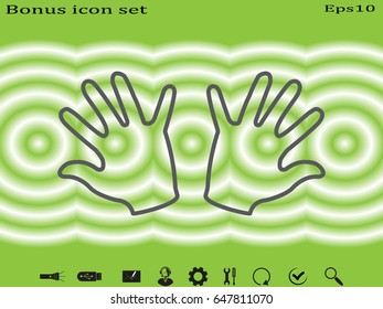 hand, icon, vector illustration eps10