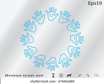 hand, icon, vector illustration eps10