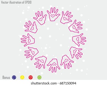 hand, icon, vector illustration eps10