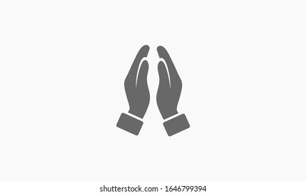 Hand icon, vector illustration. Flat design style