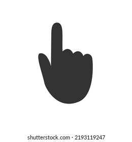 Hand icon. Vector illustration isolated on white background.