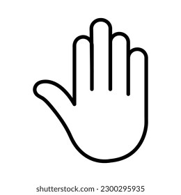 Icono mano, ilustración vectorial. ilustración de icono de mano aislada en fondo blanco.eps