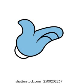 Handsymbol, Vektorgrafik. Abbildung einzeln auf weißem Hintergrund