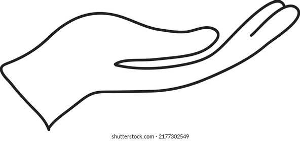 Icono de mano ilustración vectorial en fondo blanco..eps

