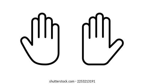 Hand icon vector illustration. hand sign and symbol. hand gesture